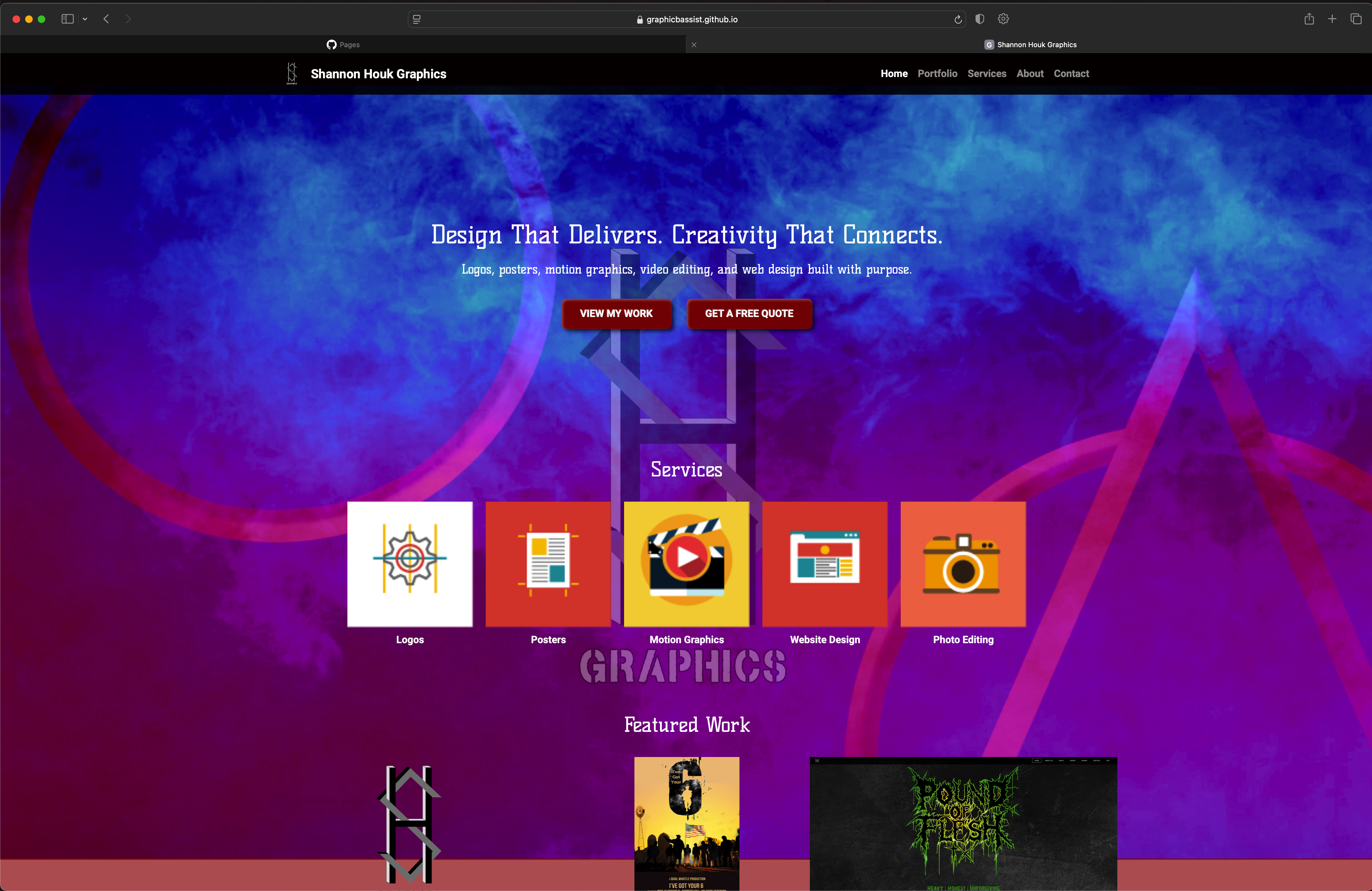 Shannon Houk Graphics Website - Professional graphic design portfolio and services Dallas-Fort Worth